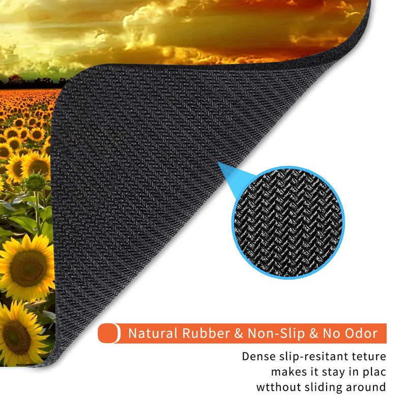 Armanza Square Mouse Pad Sunflower, Personalized Premium-Textured Custom Mouse Mat Design, Washable Mousepad Cloth, Non-Slip Rubber Base Computer Mouse Pads for Wireless Mouse - Image 5